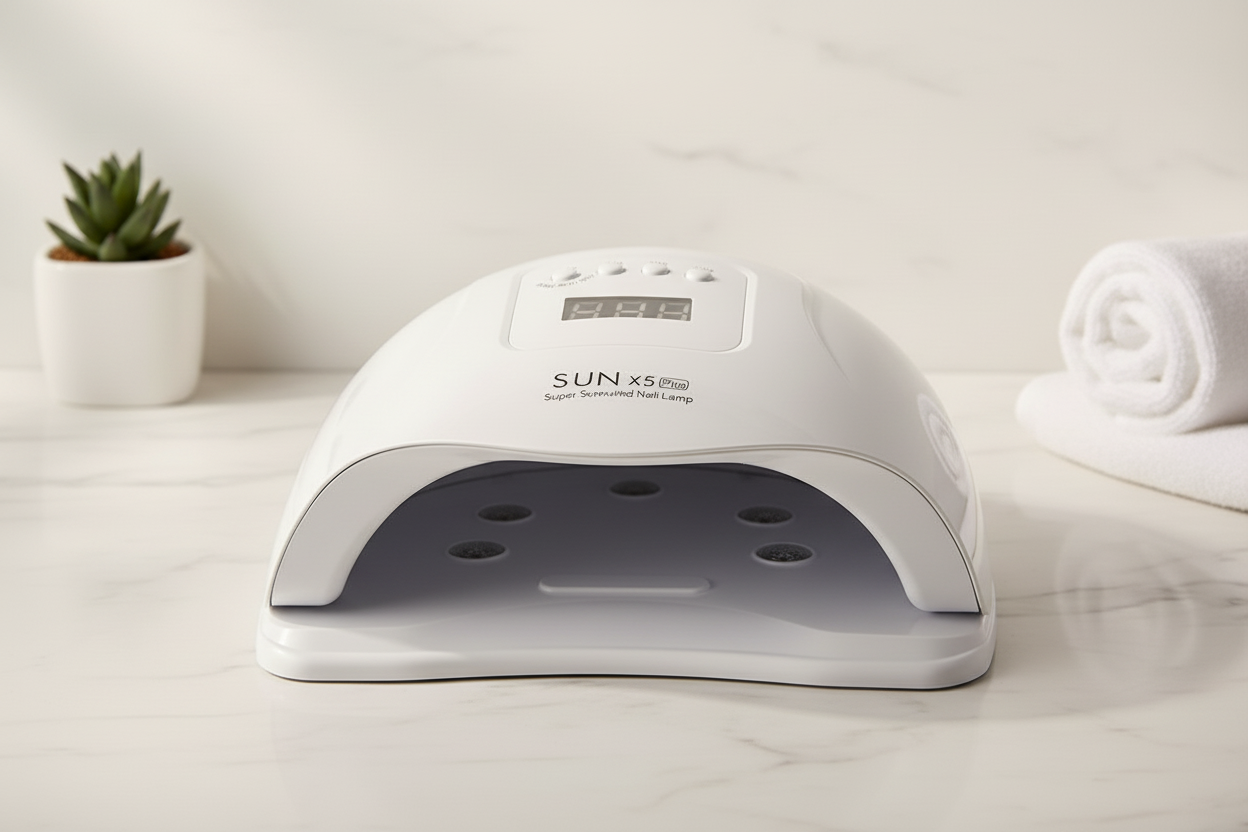 54W SUN Plus LED Nail Lamp in elegant salon setting